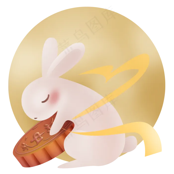 拿月饼的玉兔(2000X2000(DPI:299))psd模版下载