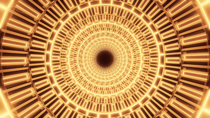 酷炫的圆形未来科幻科技灯-完美的未来背景