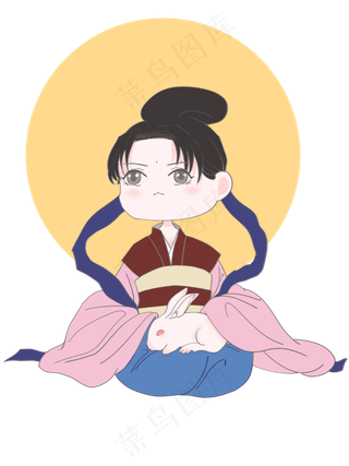 赏月嫦娥玉兔