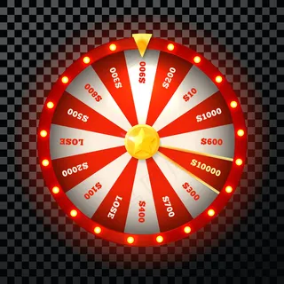 幸运轮图标，红色美丽的设计，用于网络赌场，赌博和奖品游戏。插图