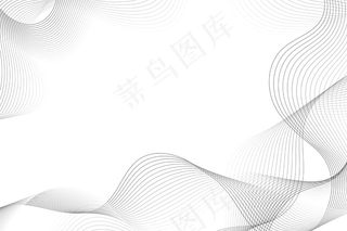 带波浪线的白色背景复制空间