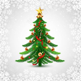 节日装饰圣诞树贺卡背景