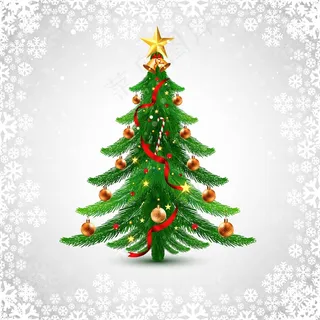 节日装饰圣诞树贺卡背景