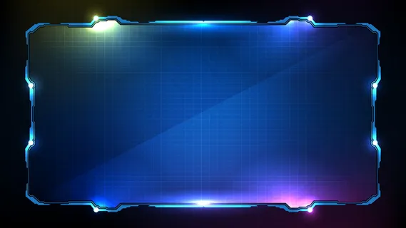 蓝色发光科技的抽象未来背景科幻框架hud ui