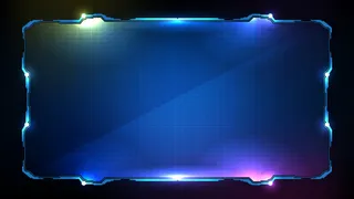 蓝色发光科技的抽象未来背景科幻框架hud ui
