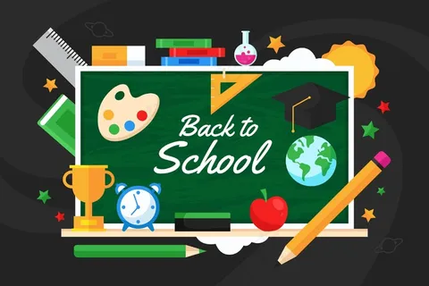 黑板回到学校背景