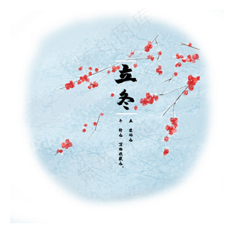 立冬红果枝头节气