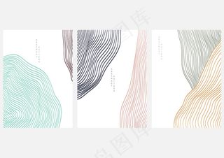抽象艺术背景与线条艺术景观