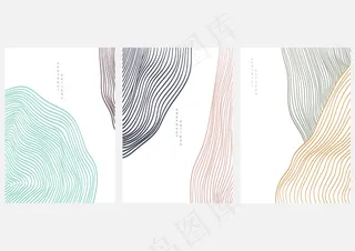 抽象艺术背景与线条艺术景观
