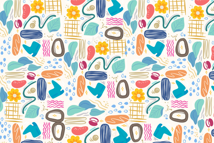 手绘抽象有机形状背景