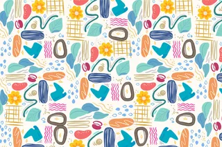 手绘抽象有机形状背景