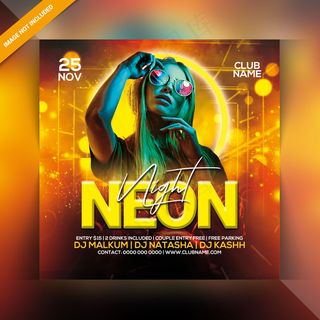 霓虹夜总会宣传单,DM传单