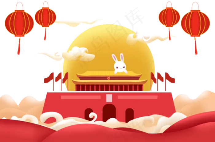 国潮中秋国庆(6222X4100(DPI:300))psd模版下载