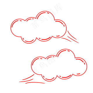 情人节祥云飘云云朵线条七夕节P