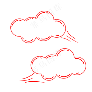 情人节祥云飘云云朵线条七夕节P