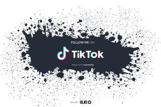 Tiktok背景与油漆飞溅