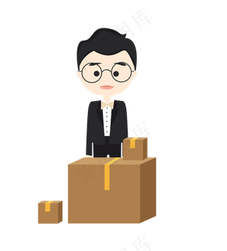 快递收货买家人物