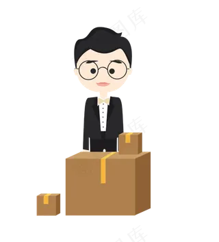 快递收货买家人物