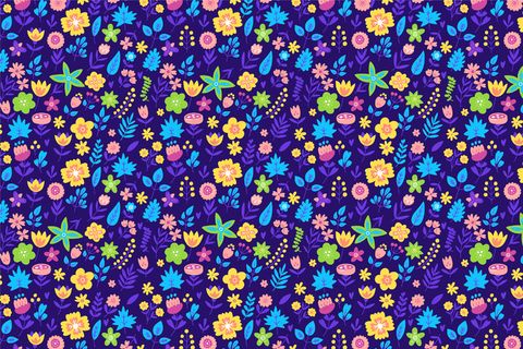 随意散落的小调花卉图案 随意散落的小调花卉图案