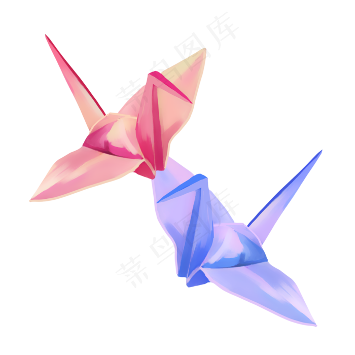 七夕爱情飞纸鹤