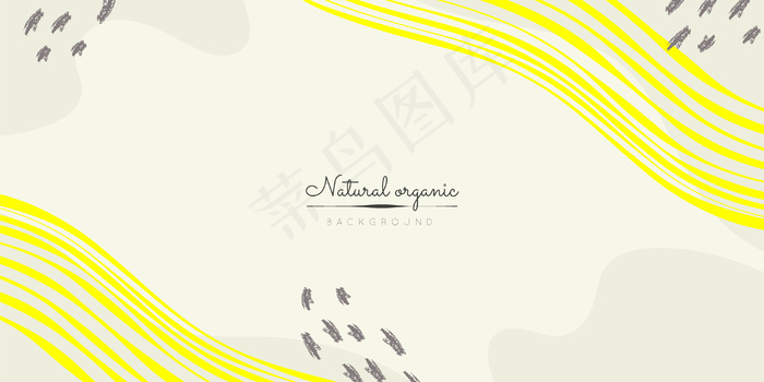 以黄线为背景的有机形状