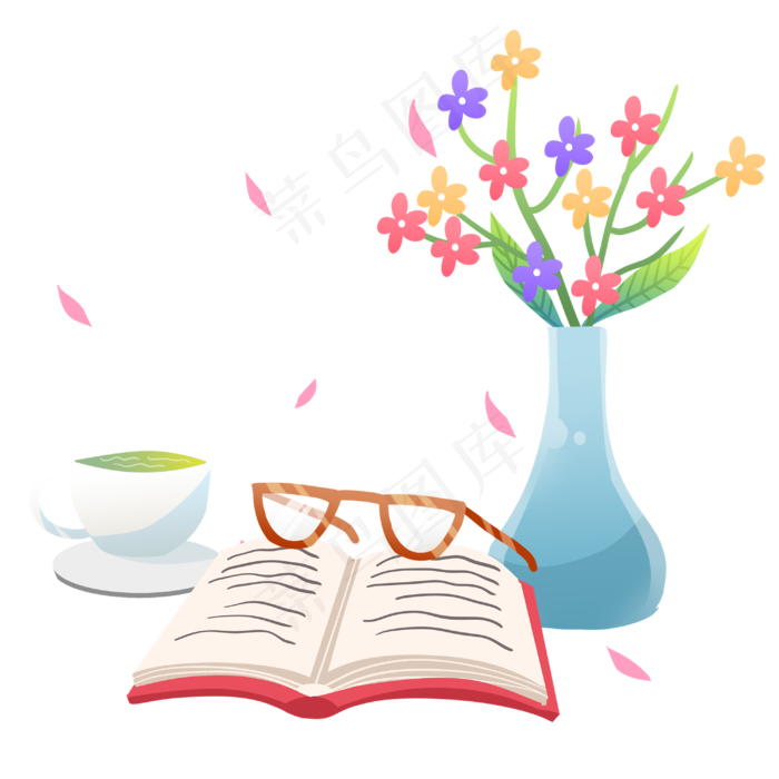 书本花束茶饮