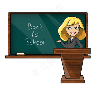 教师节开学日数学老师教书场景