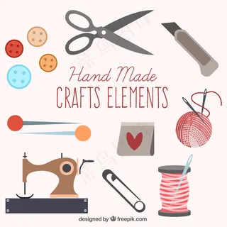 一套可爱的缝纫元素