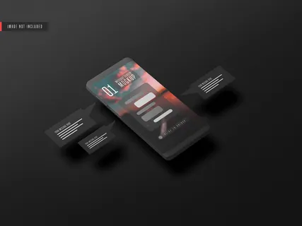 手机模型样机上的消息会话概念