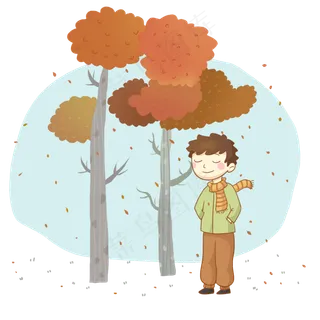 手绘24节气霜降免抠PNG素材