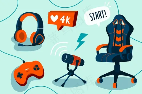 平板游戏流光概念元素