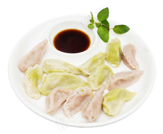 蘸料醋蔬菜饺子