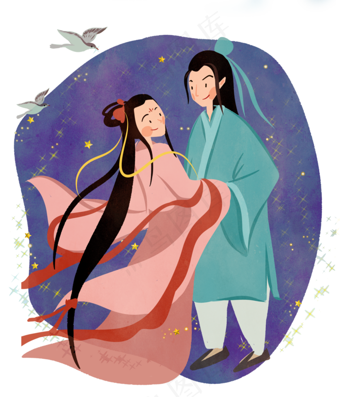 七夕情人节牛郎织女鹊桥相会