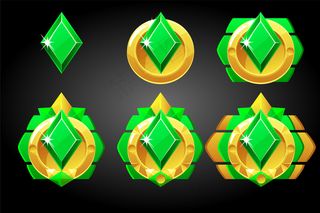 矢量钻石集扑克牌符号扑克。