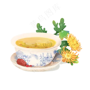 二十四节气寒露重阳节菊花茶
