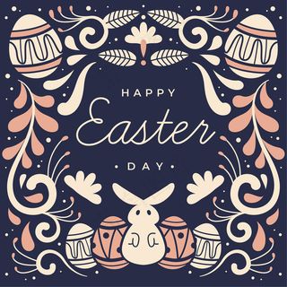 复活节快乐手绘风格