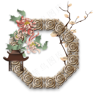 中国风金色边框装饰