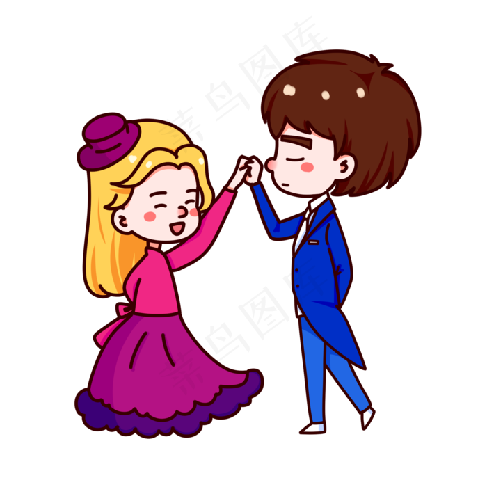 情人节情侣开心舞蹈