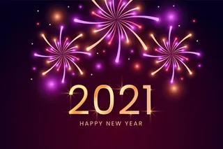 烟花2021年新年背景