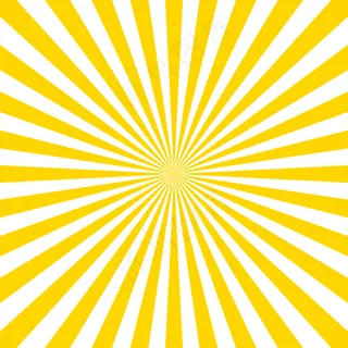 太阳爆发矢量背景。sunburst复古风格。黄色矢量射线。