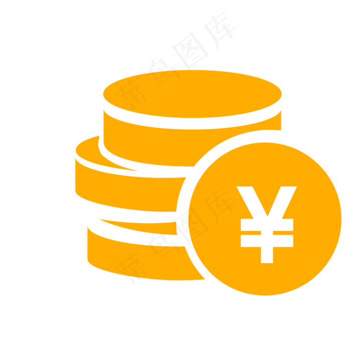 卡通橙色的金币图标(1200X1256(DPI:300))ai矢量模版下载