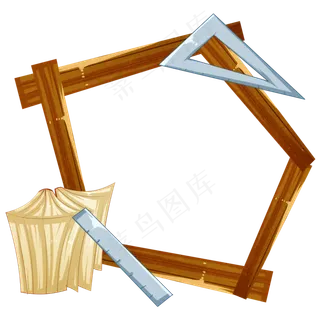 三角尺教师节边框 三角尺教师节边框