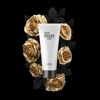 黑白色金色玫瑰彩管模型样机