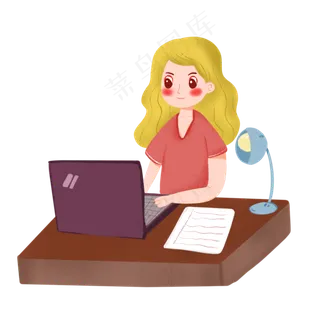 改作业的女教师人物