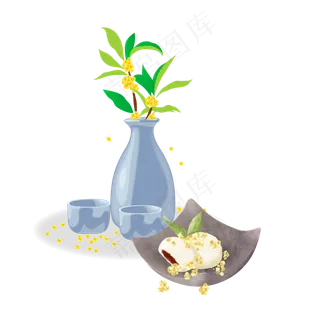 中秋节桂花糕加桂花酒