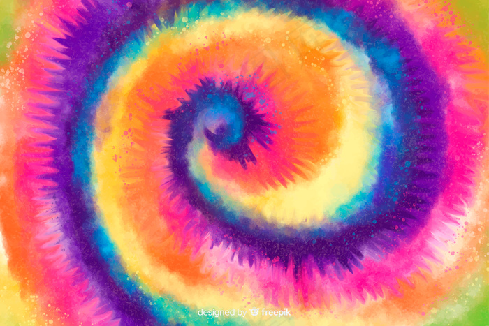 扎染风格的彩虹背景