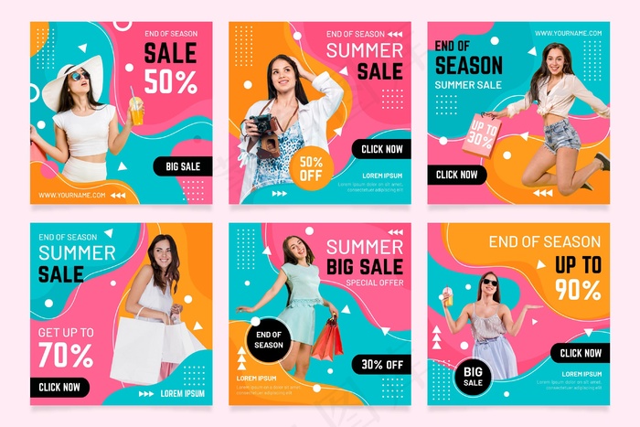 季末暑期销售instragram post