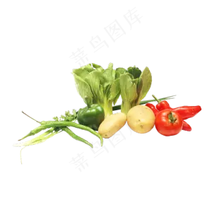 青菜葱辣椒土豆蔬菜组合