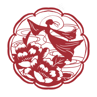 中秋奔月嫦娥剪纸