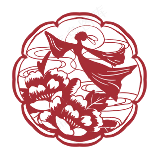 中秋奔月嫦娥剪纸